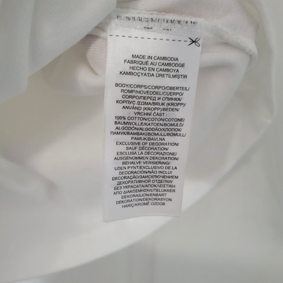 LAUREN by Ralph Lauren white tee with‎ 3/4 sleeves Size L - Picture 4 of 5